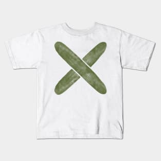 Watercolour textured Green Cross Kids T-Shirt